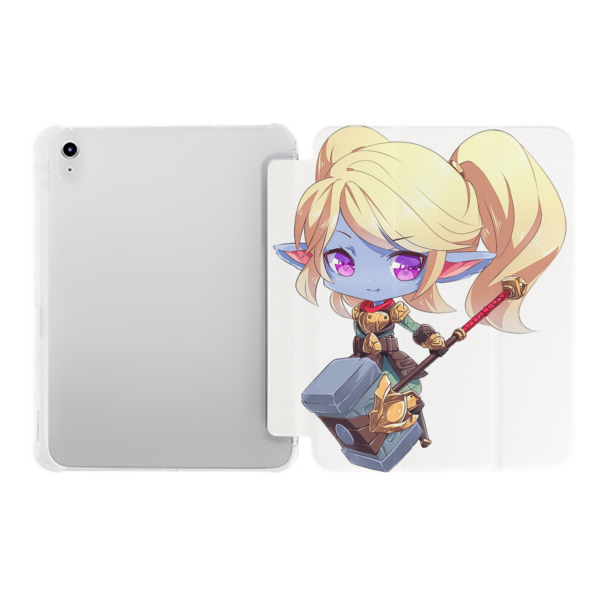 （画像用） リーグ・オブ・レジェンド League of Legends LOL IPad ケース ペン収納付き 三つ折りスタンド PUレザー×シリコン 対応機種9.5/10.5/10.9インチ